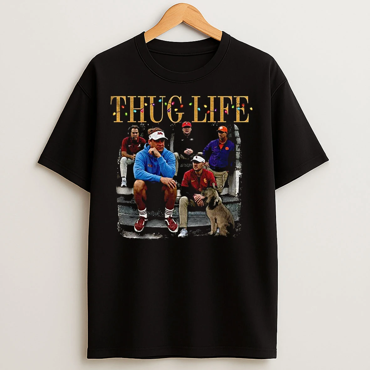 Classic Lane Kiffin Thug Life Football Coach Christmas T Shirts