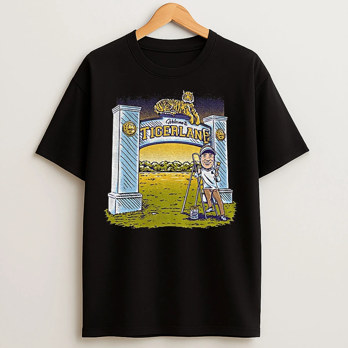 Classic Lane Kiffin Cartoon Welcome To Tigerland Lsu Tigers Football 2025 T Shirts