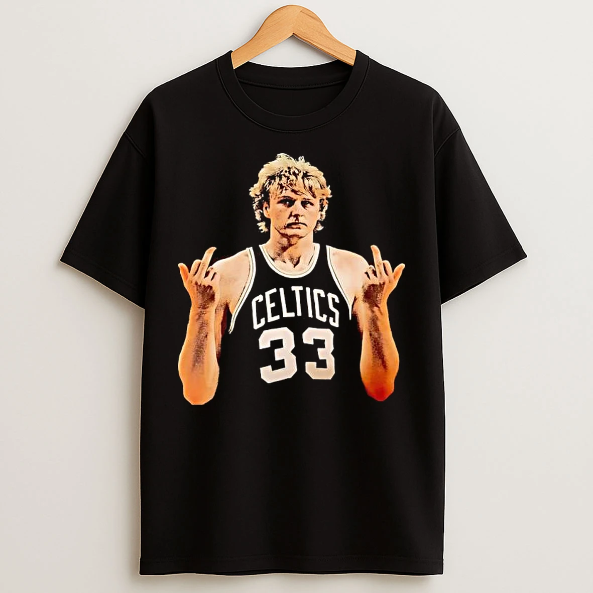 Classic Larry Bird Number 33 Boston Celtics Jersey T Shirts
