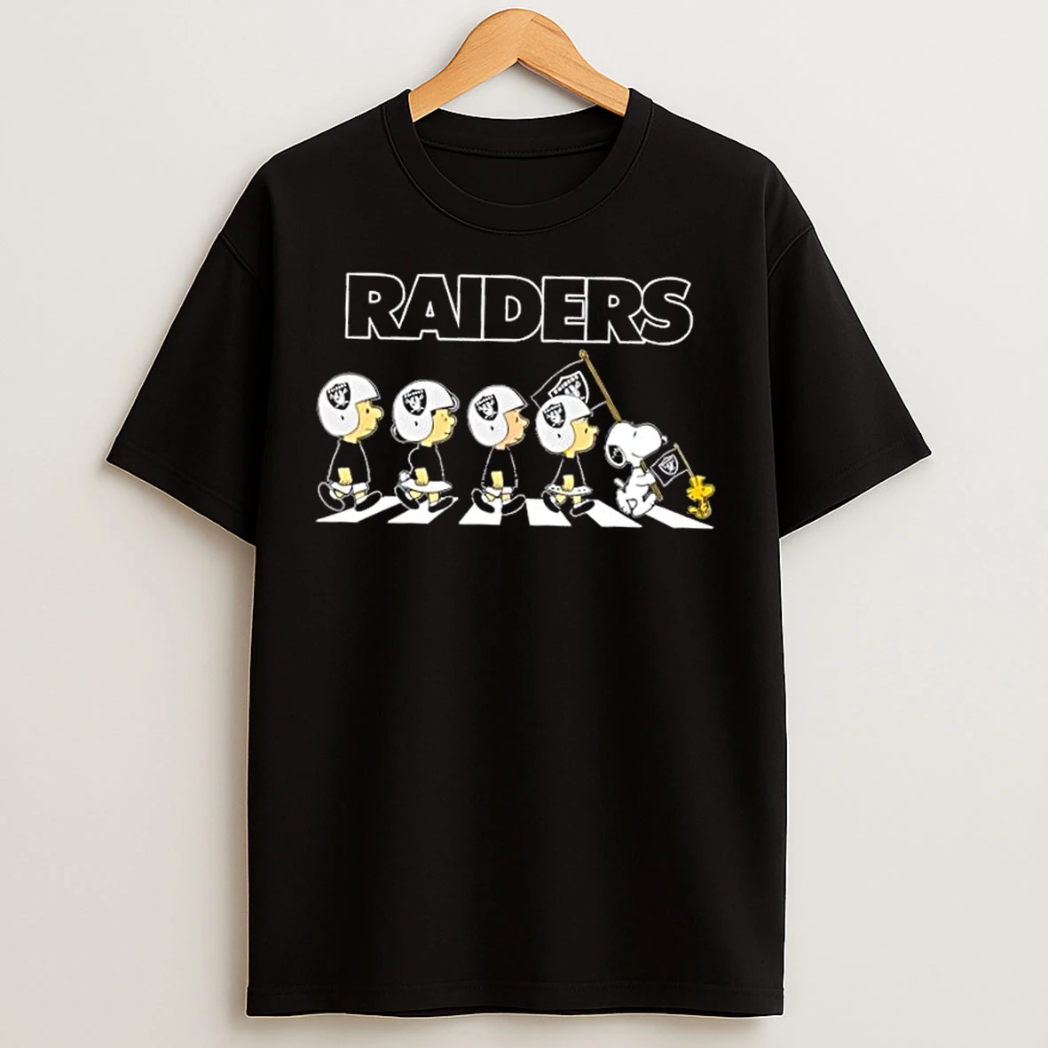 Classic Las Vegas Raiders X Peanuts Snoopy And Friends Abbey Road T Shirts