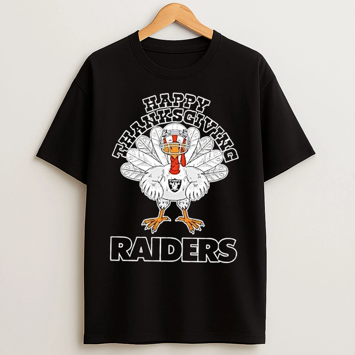 Classic Las Vegas Raiders X Turkey Happy Thanksgiving Graphic T Shirts