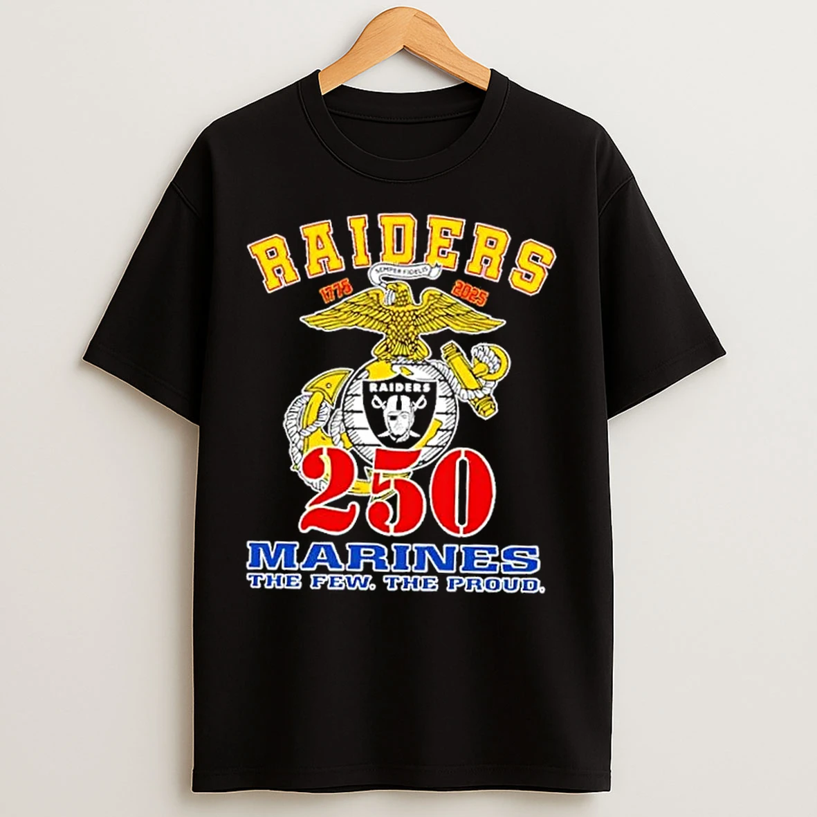 Classic Las Vegas Raiders X U S M C 250th Birthday Celebration T Shirts