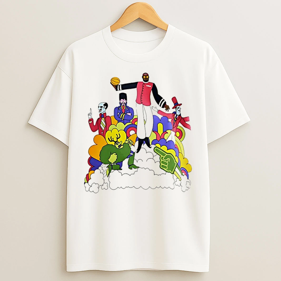 Classic Lebron James Heat Wave Nba Cartoon T Shirts