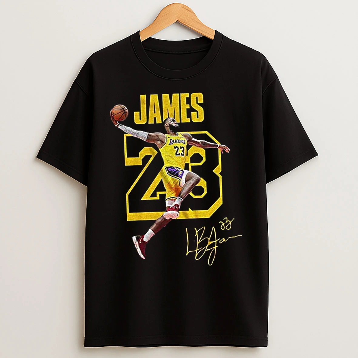 Classic Lebron James Los Angeles Lakers Nba Basketball 2025 Signature T Shirts