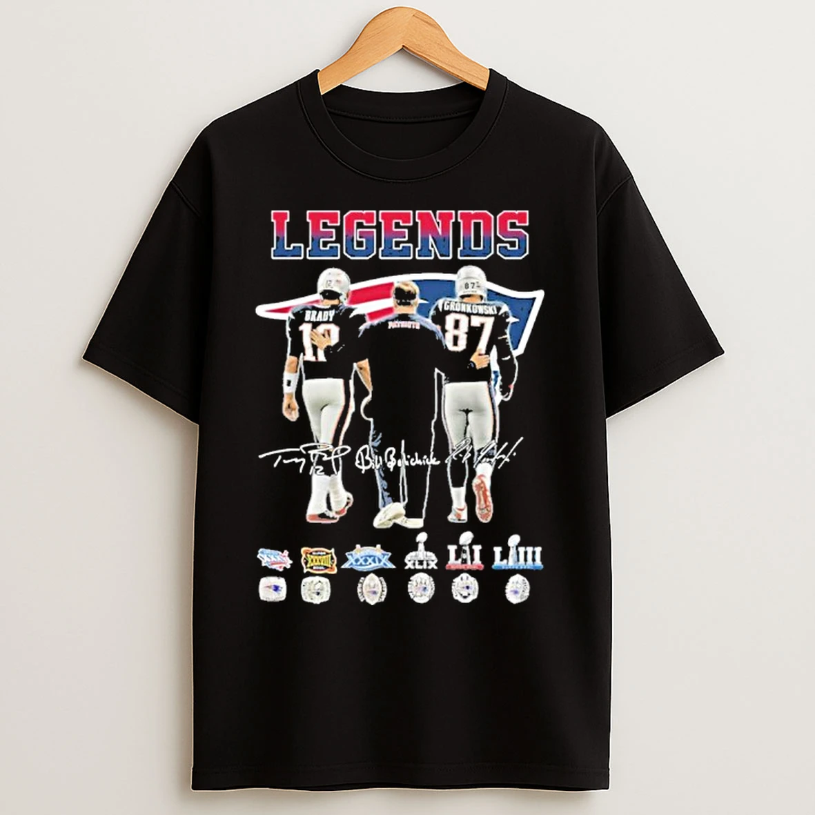 Classic Legends Brady Gronkowski Player Signature Logo T Shirts