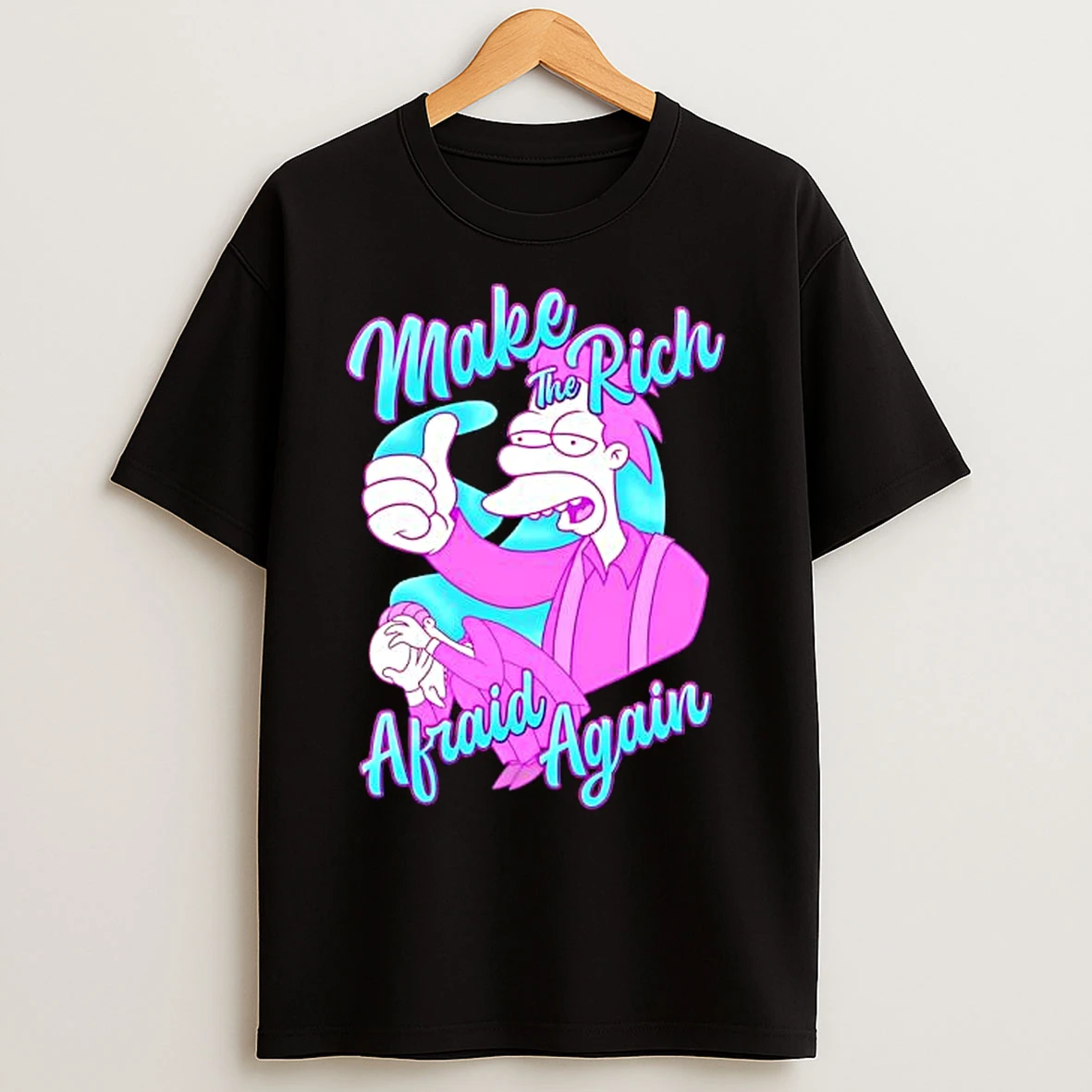 Classic Lenny Leonard The Simpsons Make The Rich Afraid Again T Shirts