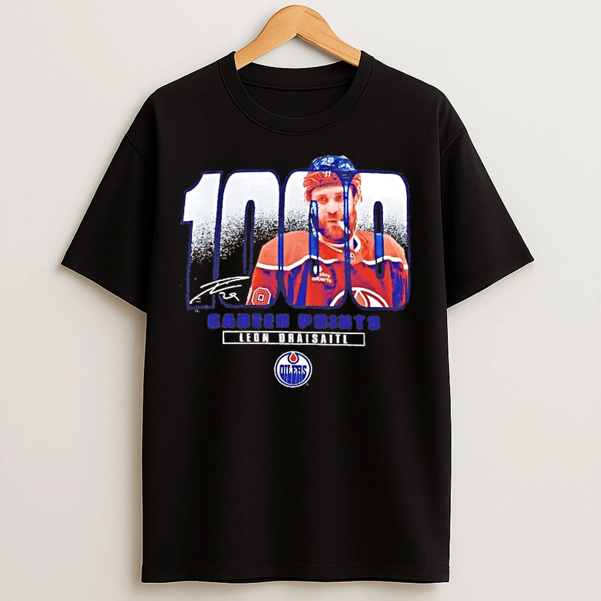 Classic Leon Draisaitl 1000 Career Points Edmonton Oilers T Shirts