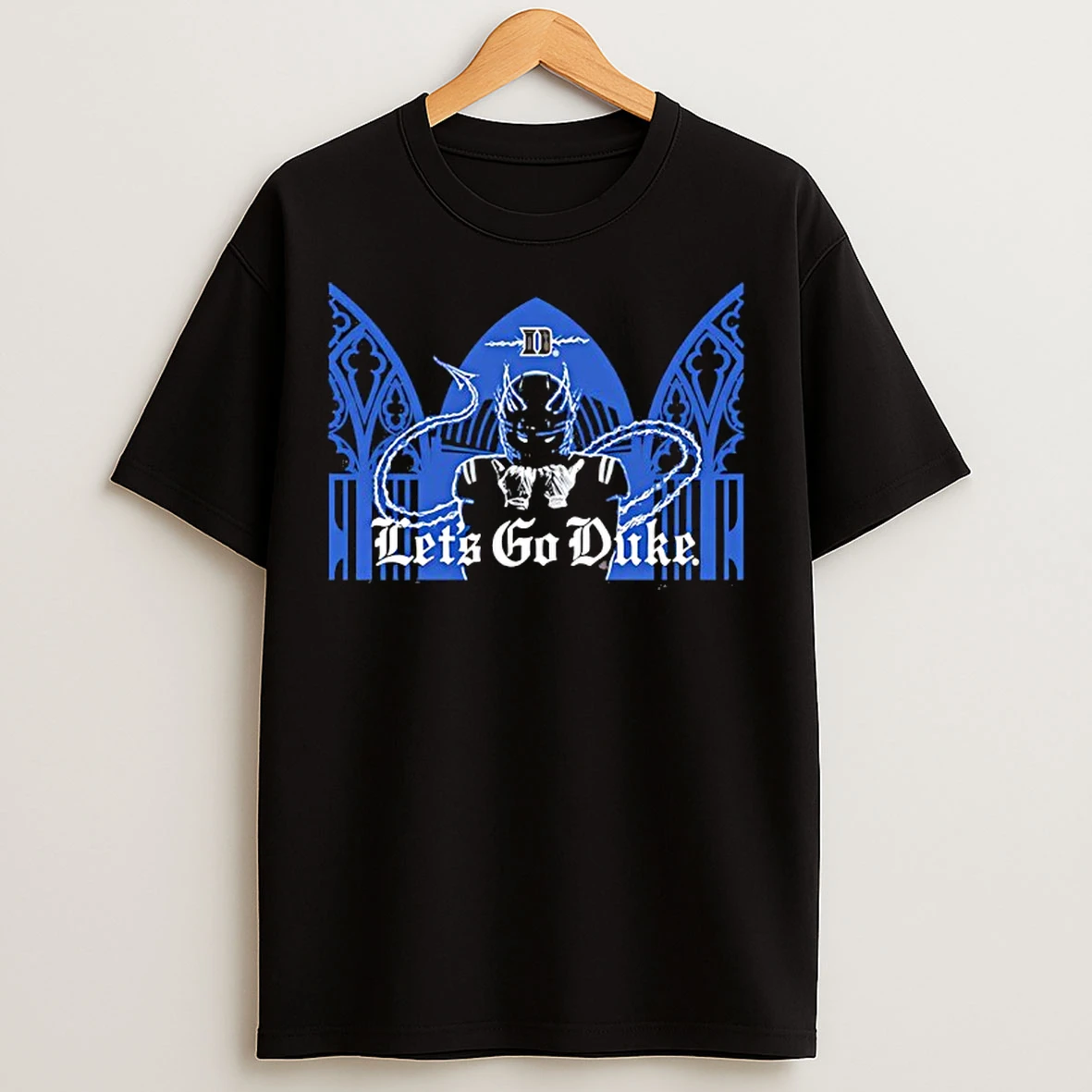 Classic Lets Go Duke Football Gameday Blue Devil Player T Shirts