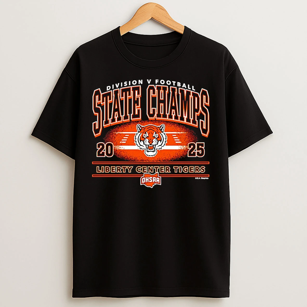 Classic Liberty Center Tigers 2025 Ohsaa Football D5 State Champions T Shirts