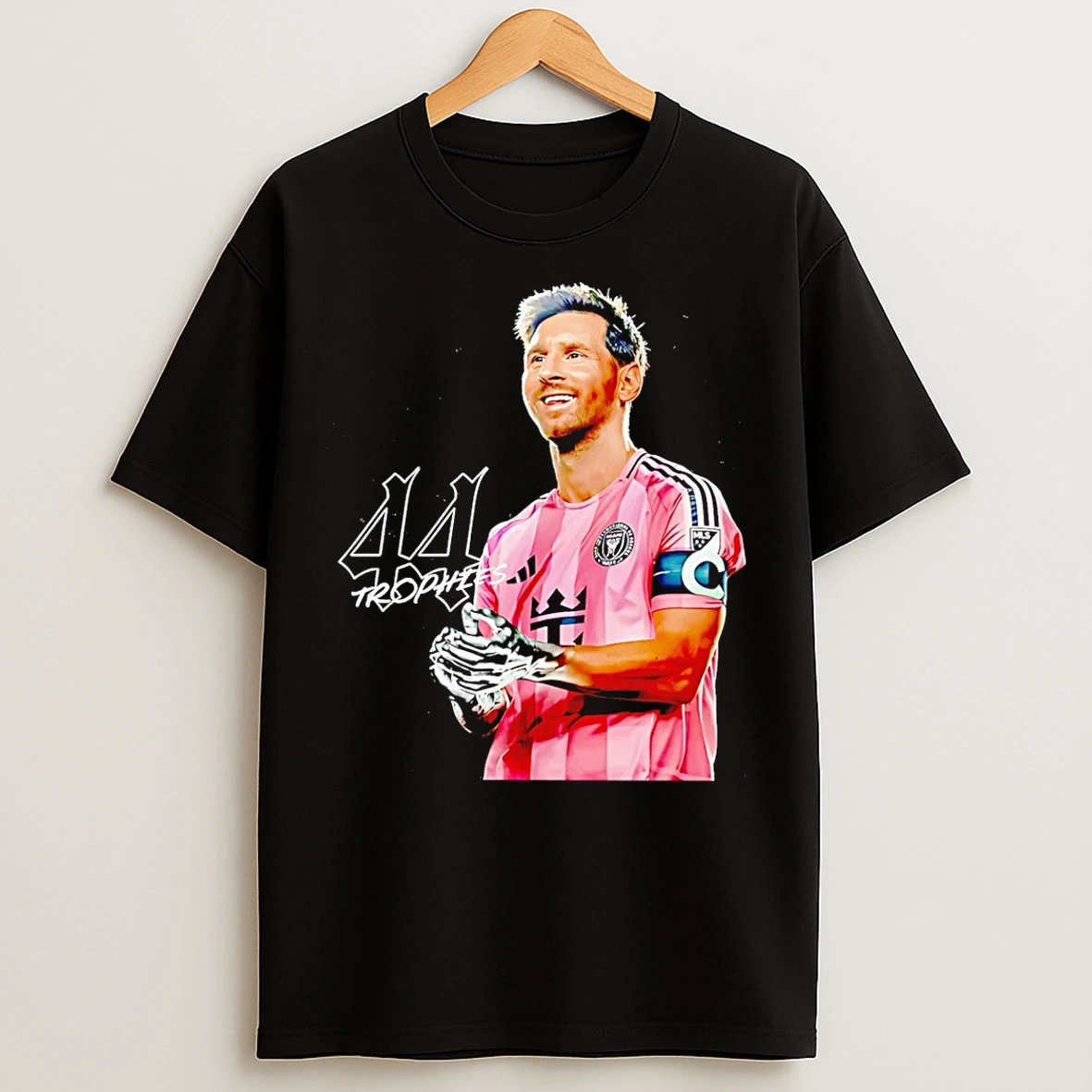 Classic Lionel Messi 44 Trophies Miami Cf 2025 Mls Cup Champions T Shirts