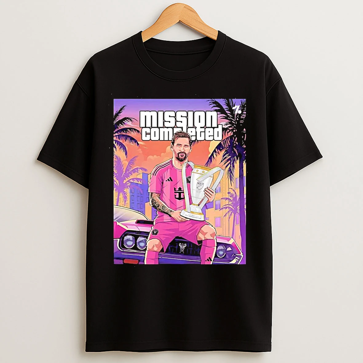 Classic Lionel Messi Gta Mision Completed 2025 Mls Cup Champions T Shirts