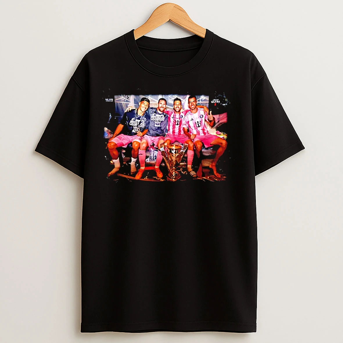 Classic Lionel Messi And Luis Suarez Inter Miami Cf 2025 Mls Cup Champions Foursome T Shirts