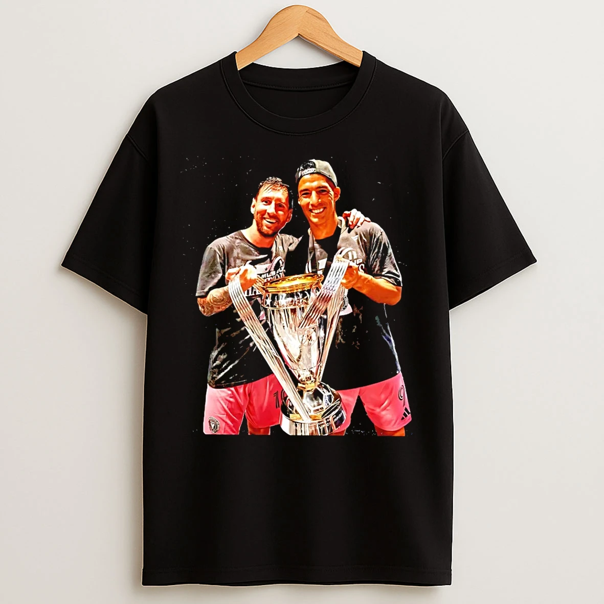 Classic Lionel Messi And Luis Suarez Inter Miami Cf 2025 Mls Cup Champions Trophy T Shirts