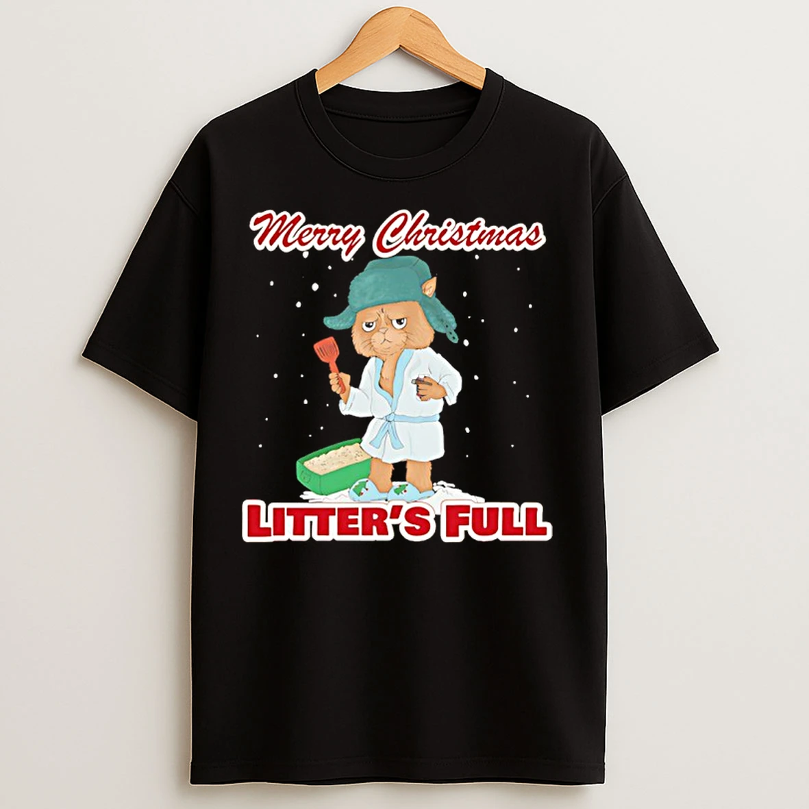 Classic Litters Full Merry Christmas Cat T Shirts