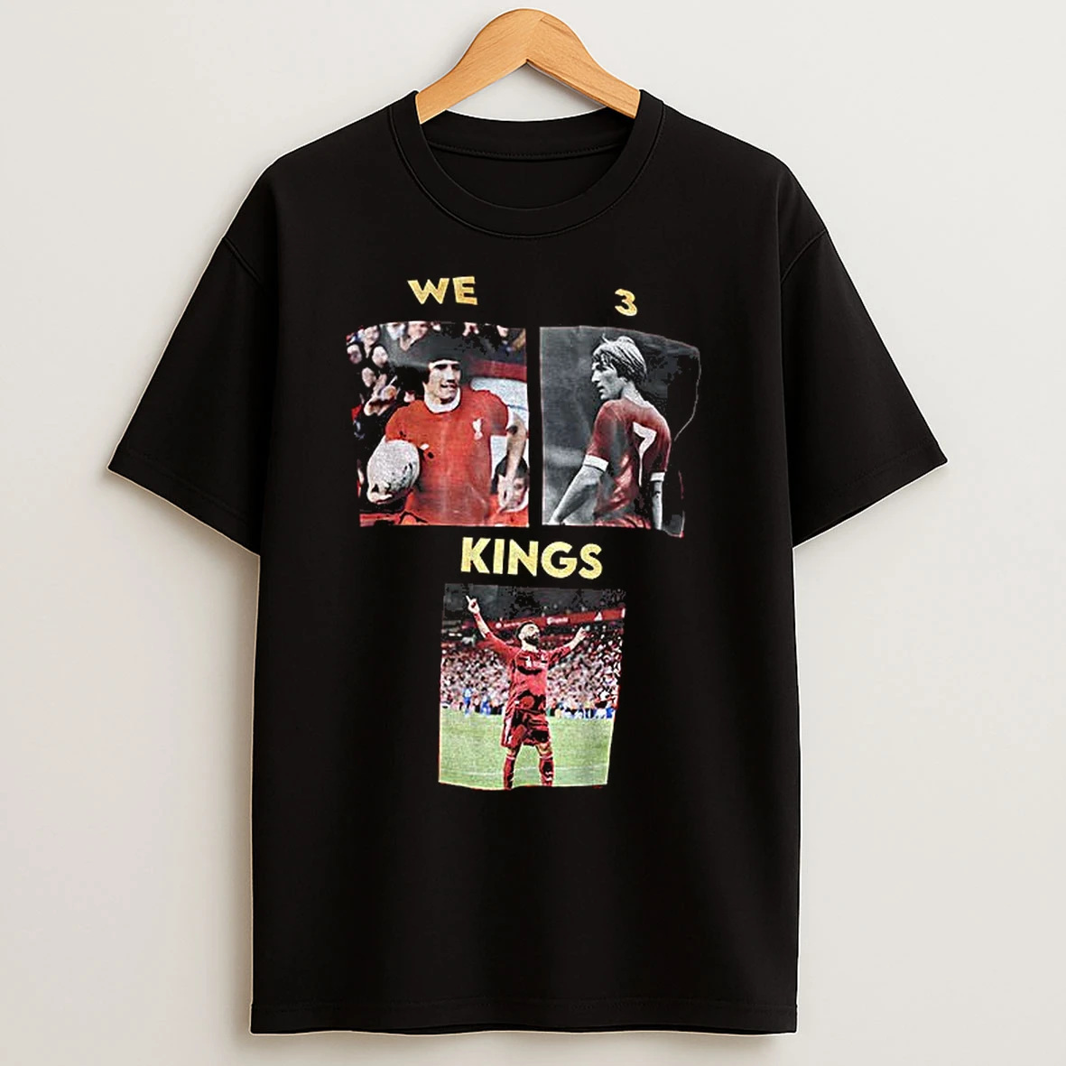 Classic Liverpool Kevin Keegan Kenny Dalglish And Mohamed Salah We 3 Kings T Shirts