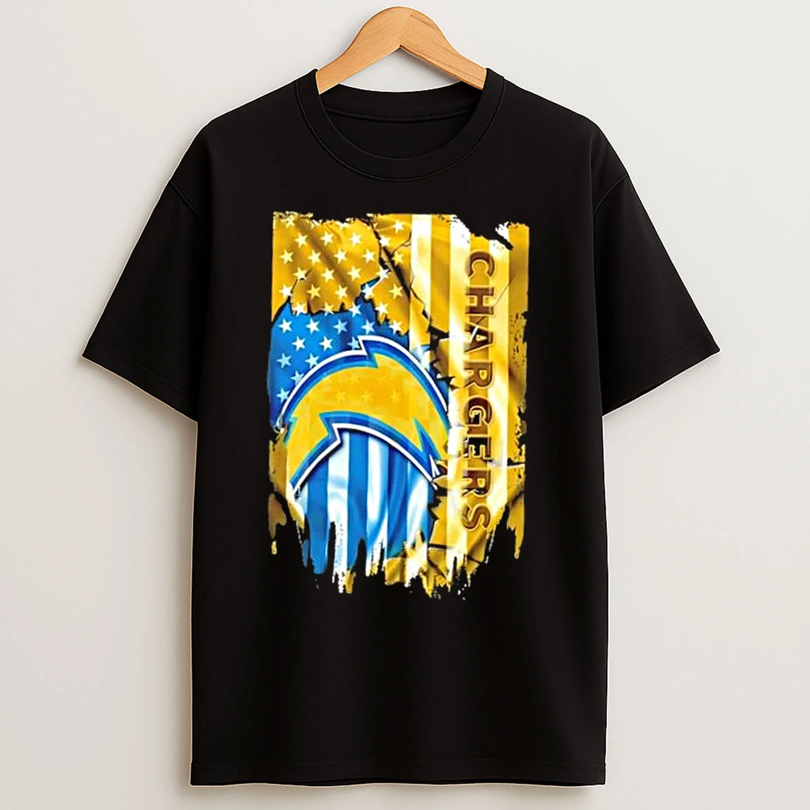 Classic Los Angeles Chargers Football X American Flag T Shirts
