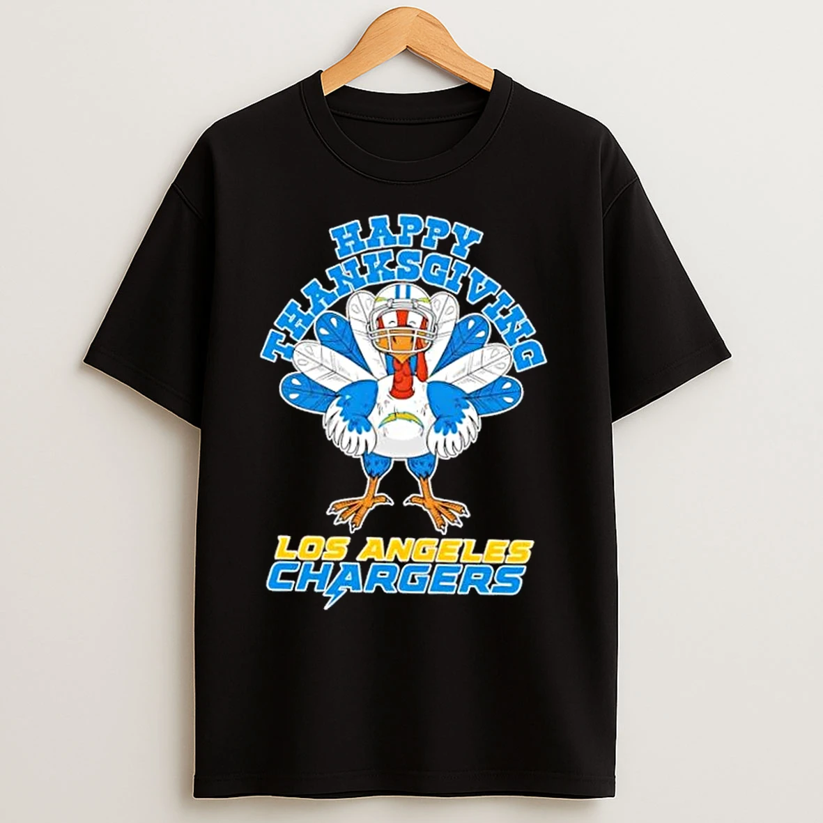 Classic Los Angeles Chargers Football X Turkey Happy Thanksgiving T Shirts