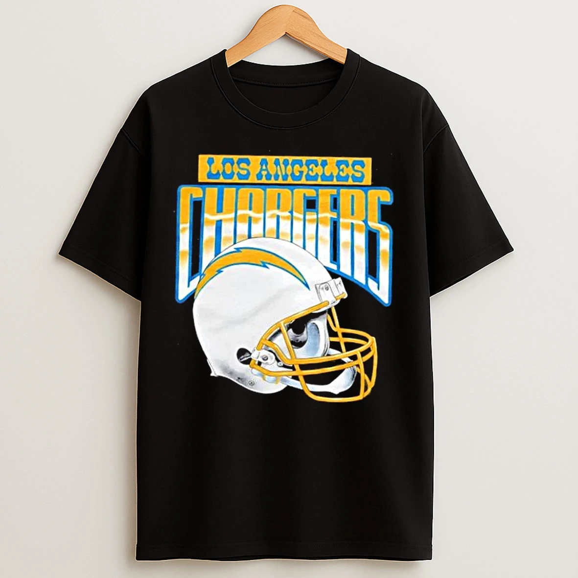 Classic Los Angeles Chargers Gradient Football Helmet T Shirts