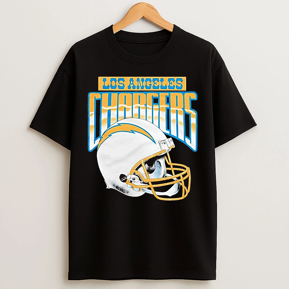 Classic Los Angeles Chargers Gradient Helmet T Shirts