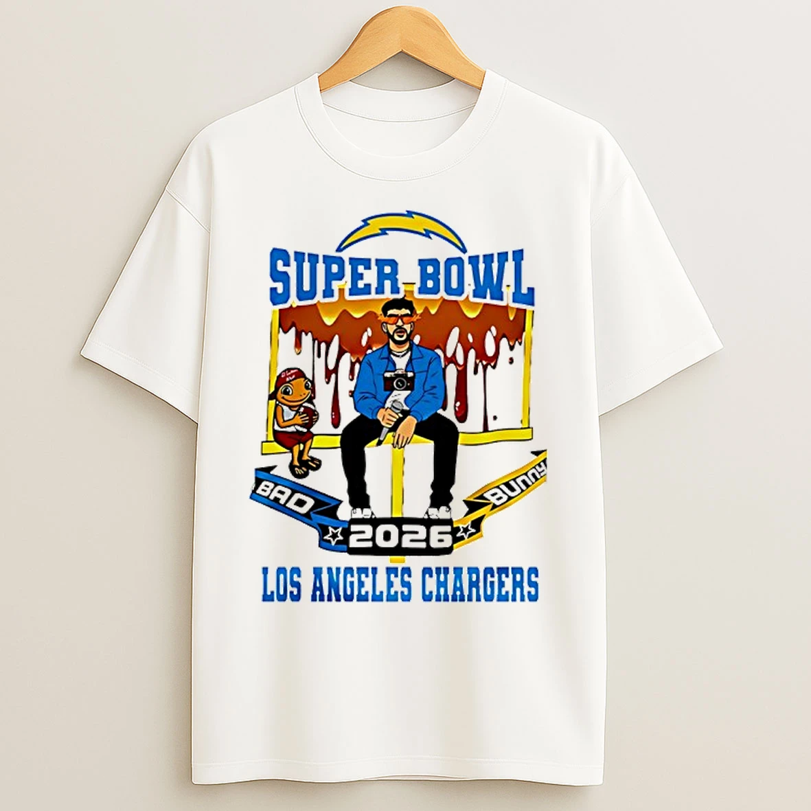 Classic Los Angeles Chargers X Bad Bunny Super Bowl 2026 T Shirts