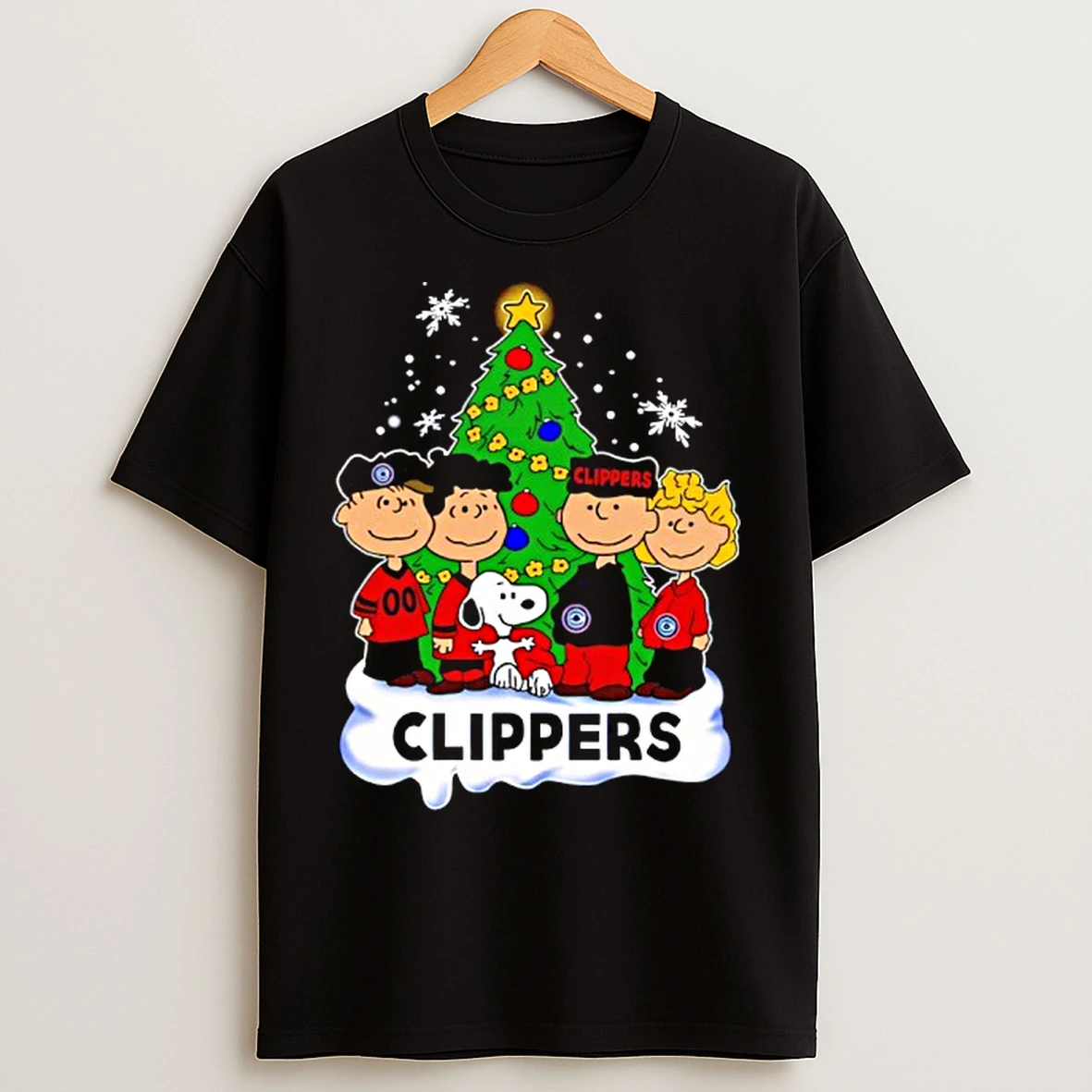 Classic Los Angeles Clippers X Snoopy The Peanuts Holiday Christmas T Shirts
