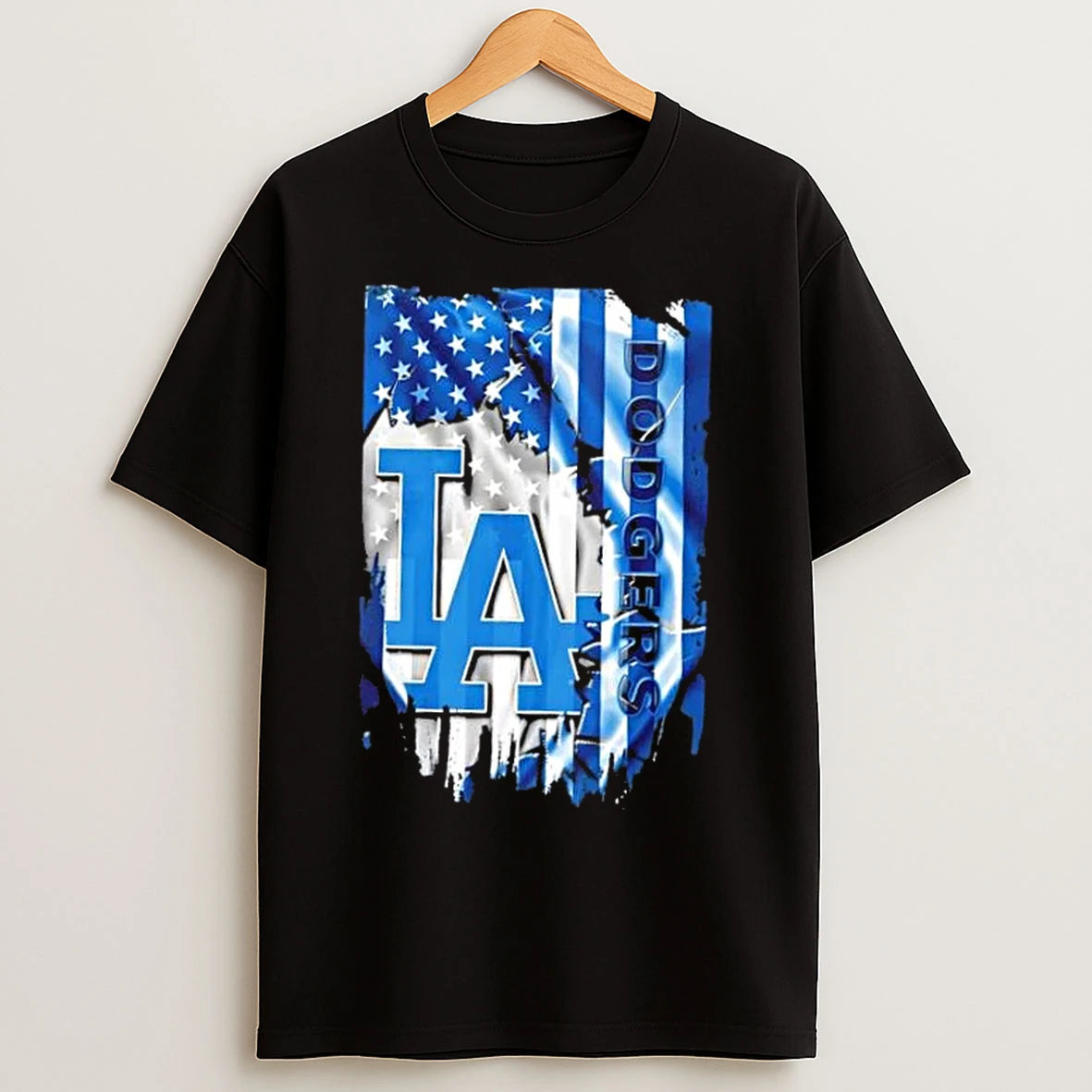 Classic Los Angeles Dodgers Baseball X American Flag T Shirts