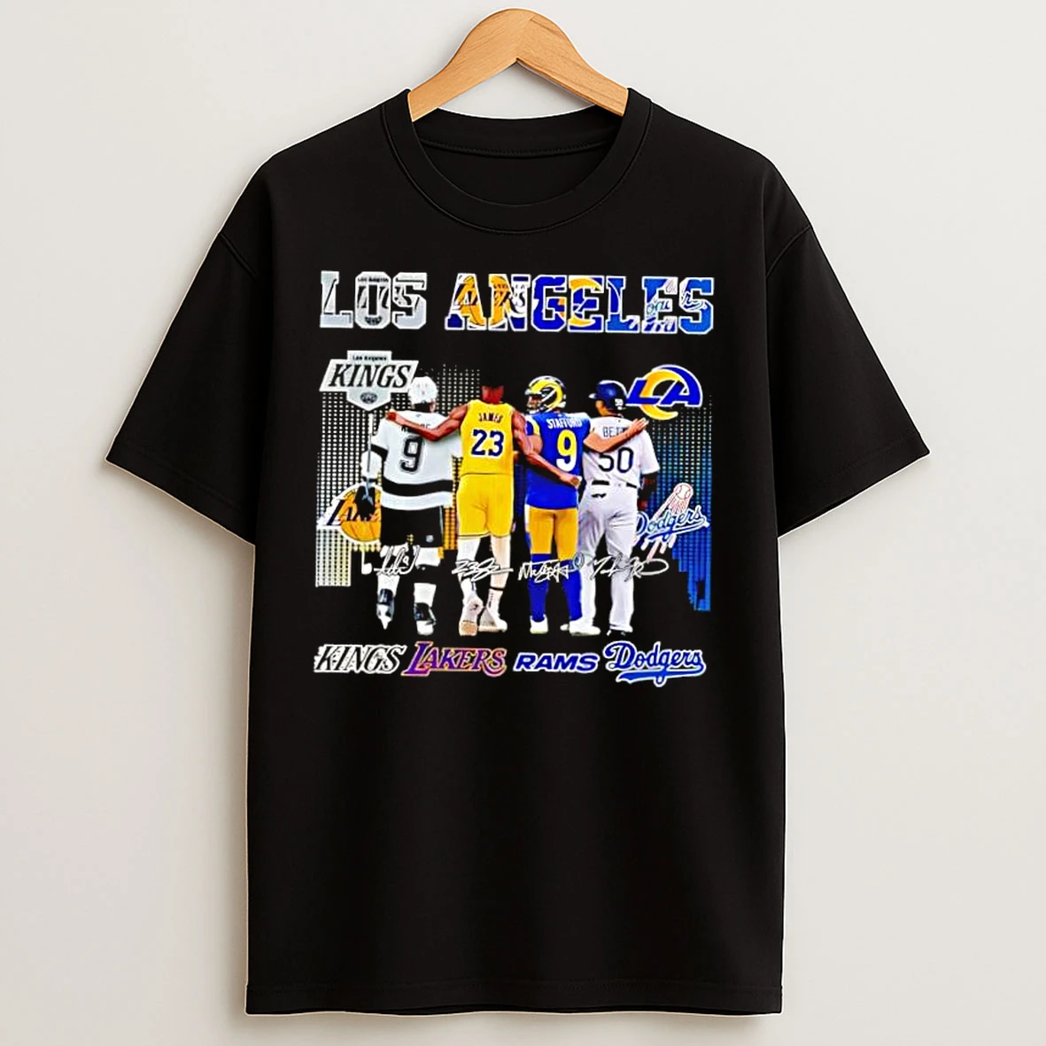 Classic Los Angeles Kings Dodgers Rams Lakers All Star Squad Dream Team T Shirts