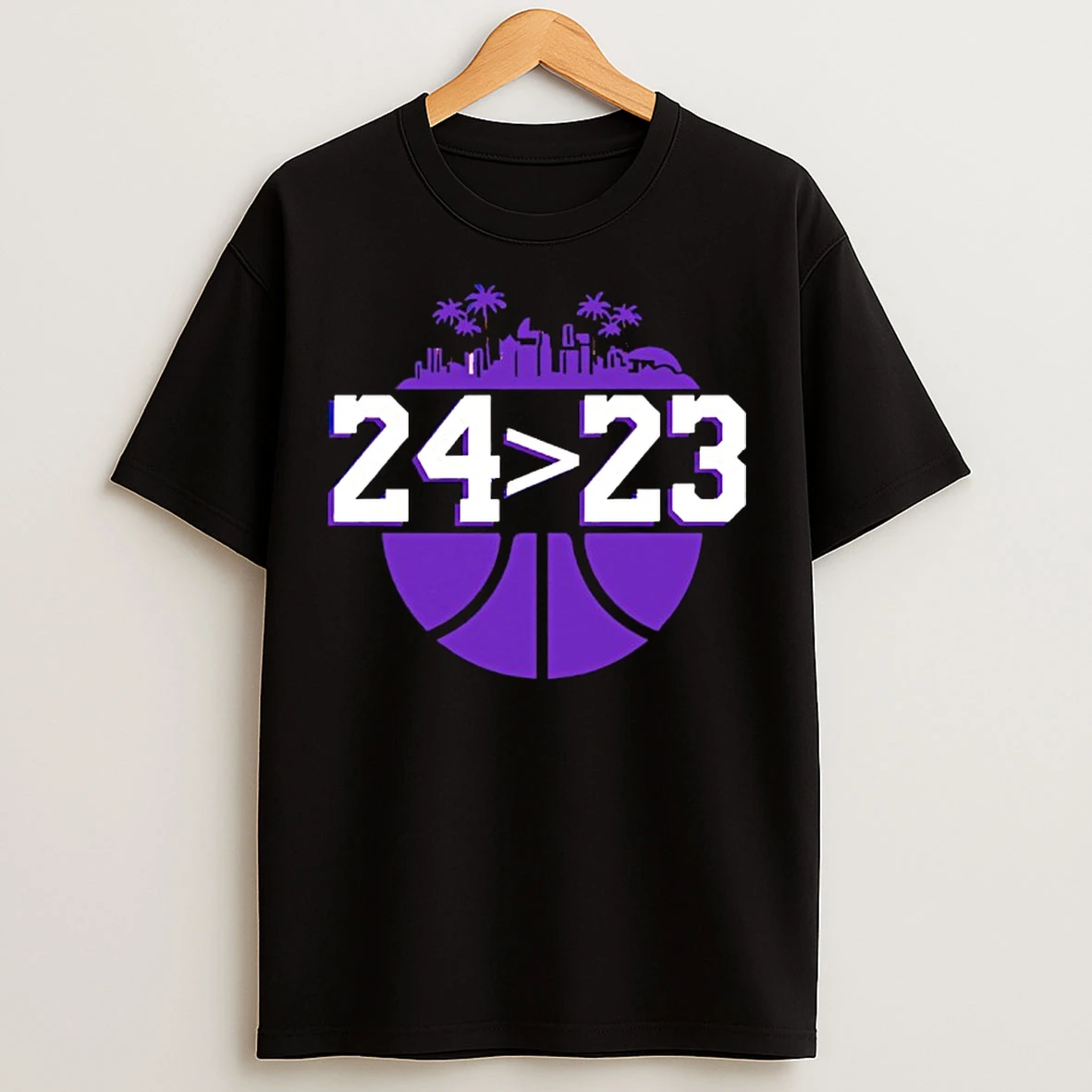 Classic Los Angeles Lakers 24 23 City Skyline T Shirts