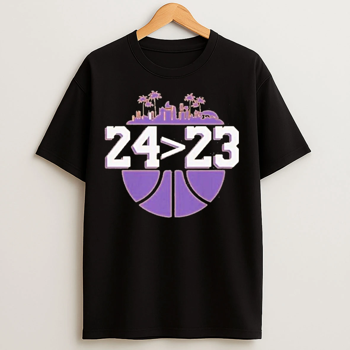 Classic Los Angeles Lakers Kobe 24 Over 23 Lebron T Shirts