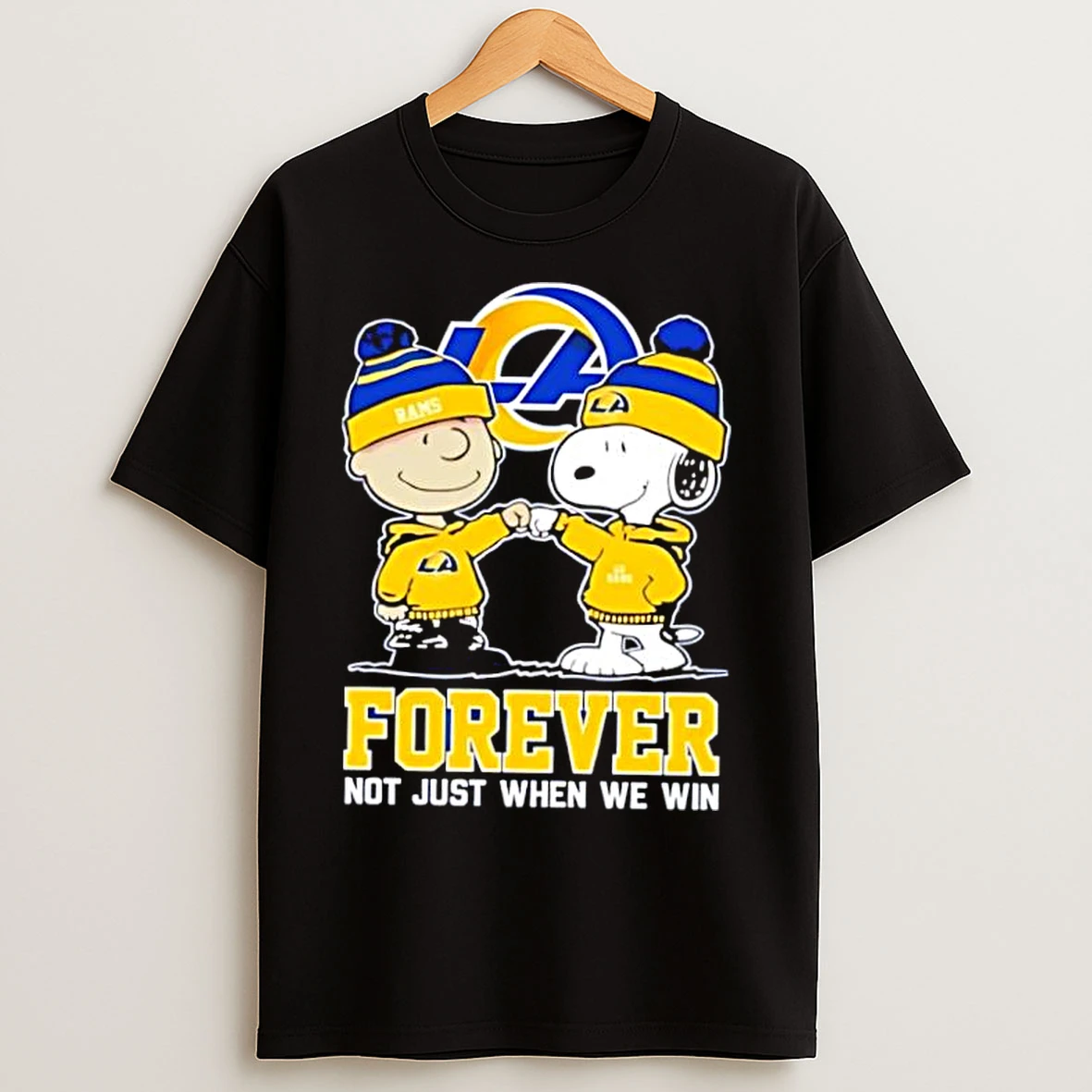 Classic Los Angeles Rams Charlie Brown And Snoopy Forever Not Just When We Win T Shirts