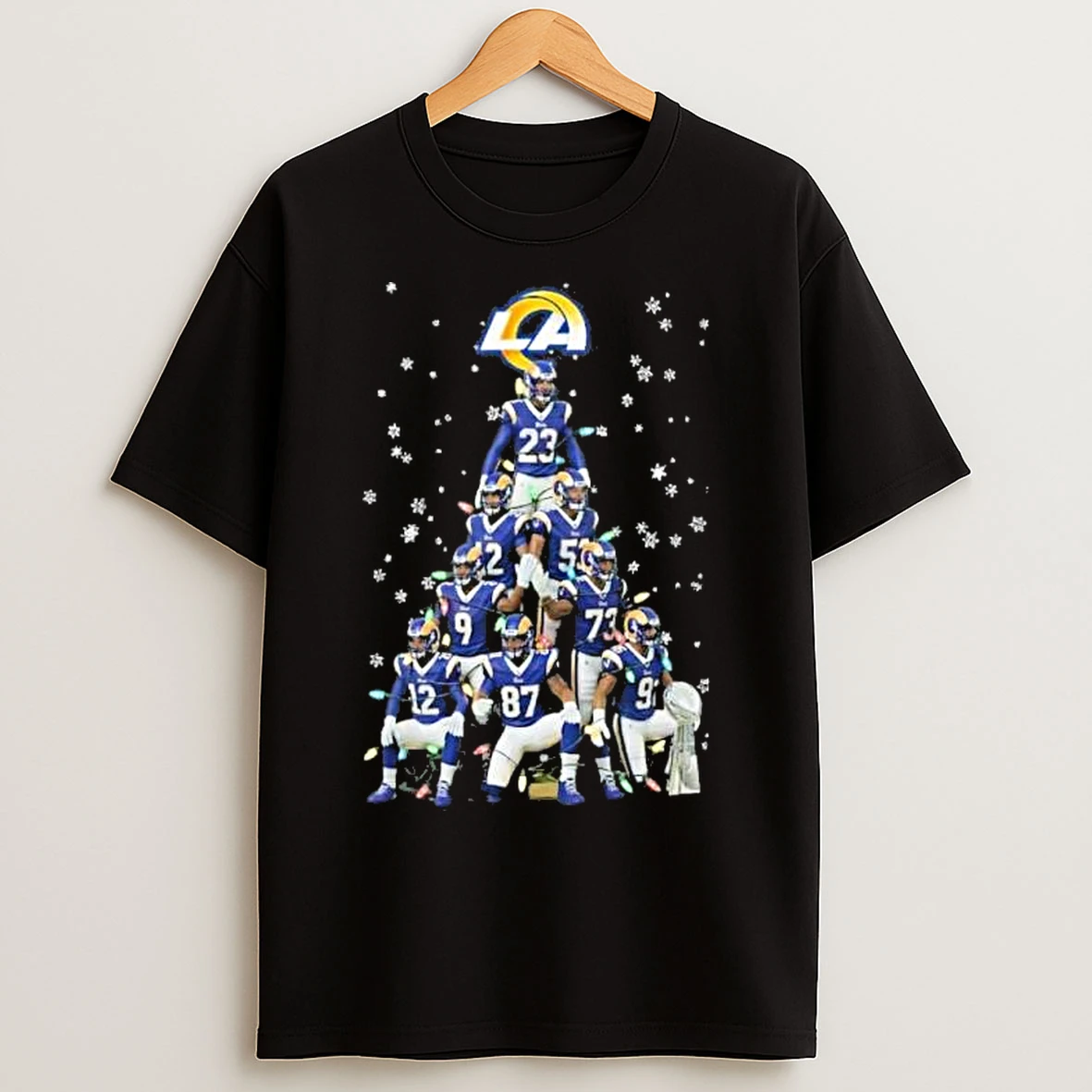 Classic Los Angeles Rams Team Christmas Tree T Shirts