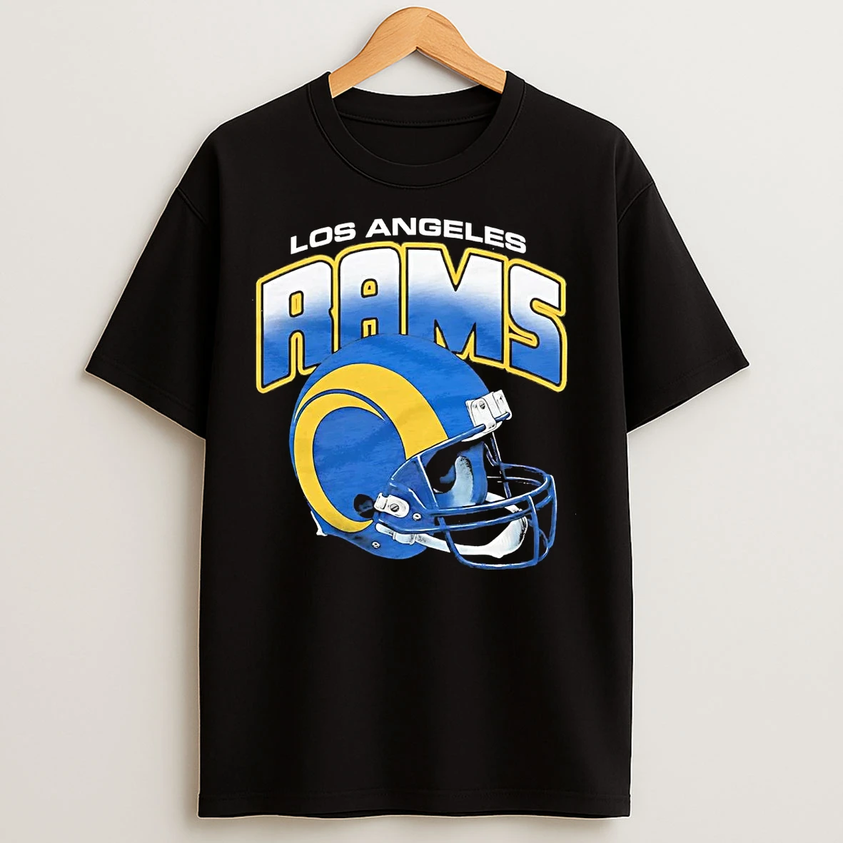 Classic Los Angeles Rams Gradient Helmet T Shirts