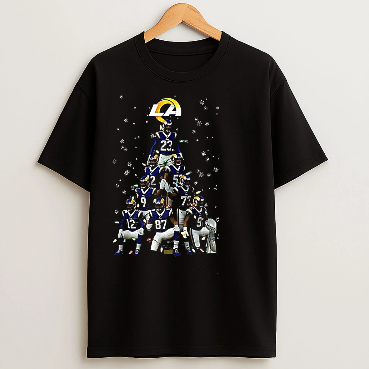 Classic Los Angeles Rams Teams Christmas Tree T Shirts