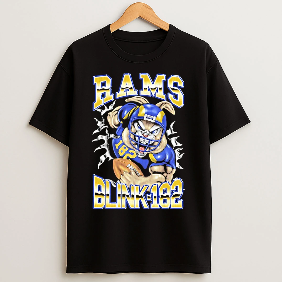 Classic Los Angeles Rams X Blink 182 Mascot T Shirts
