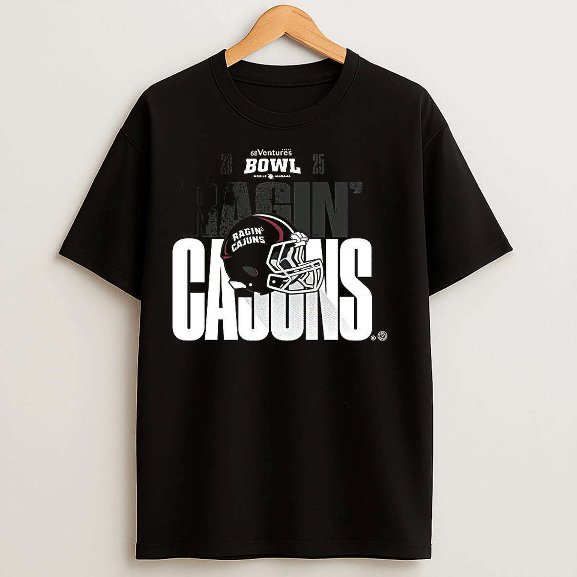 Classic Louisiana Ragin Cajuns 68 Ventures Bowl 2025 T Shirts