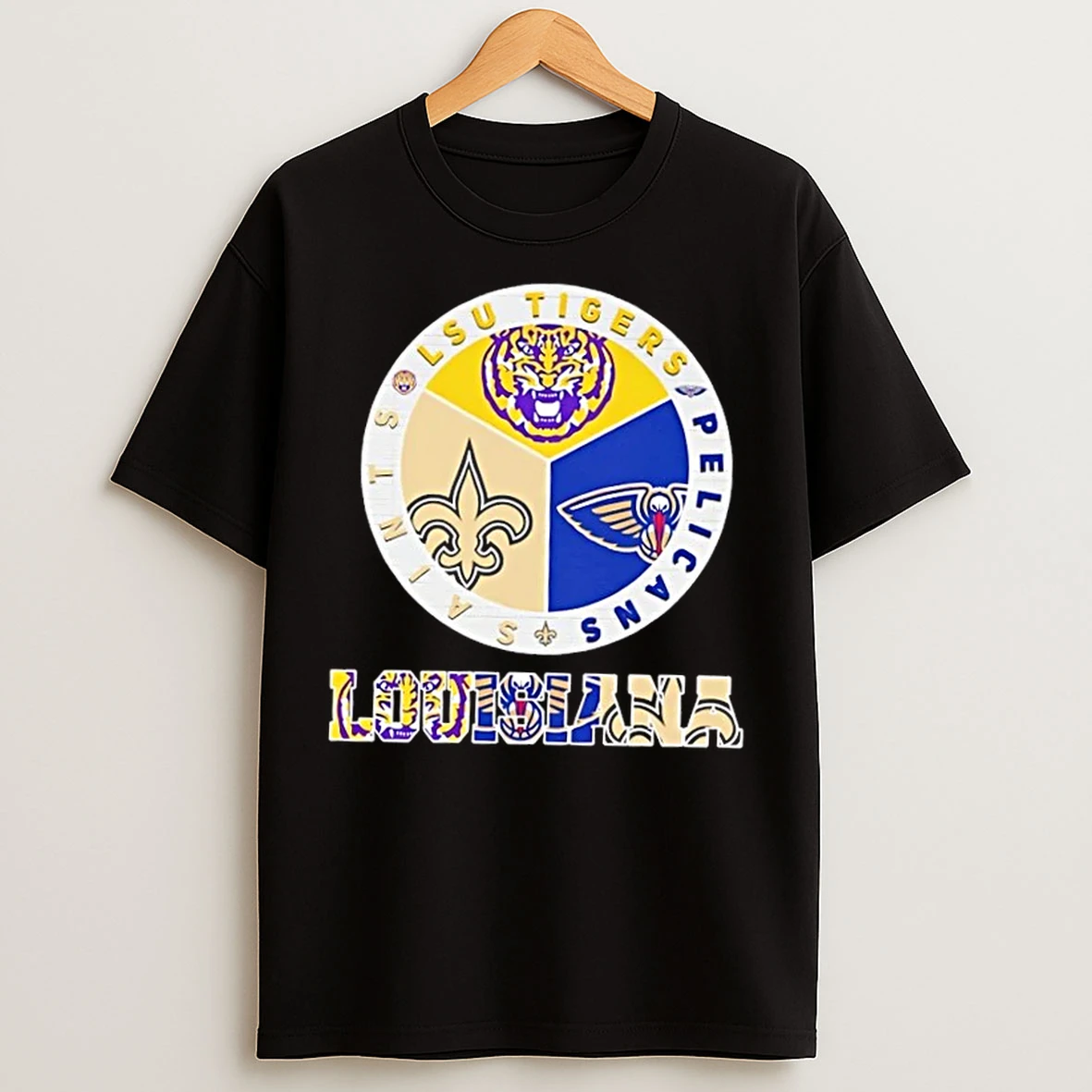Classic Louisiana City Sports Lsu Tigers Pelicans Saints T Shirts
