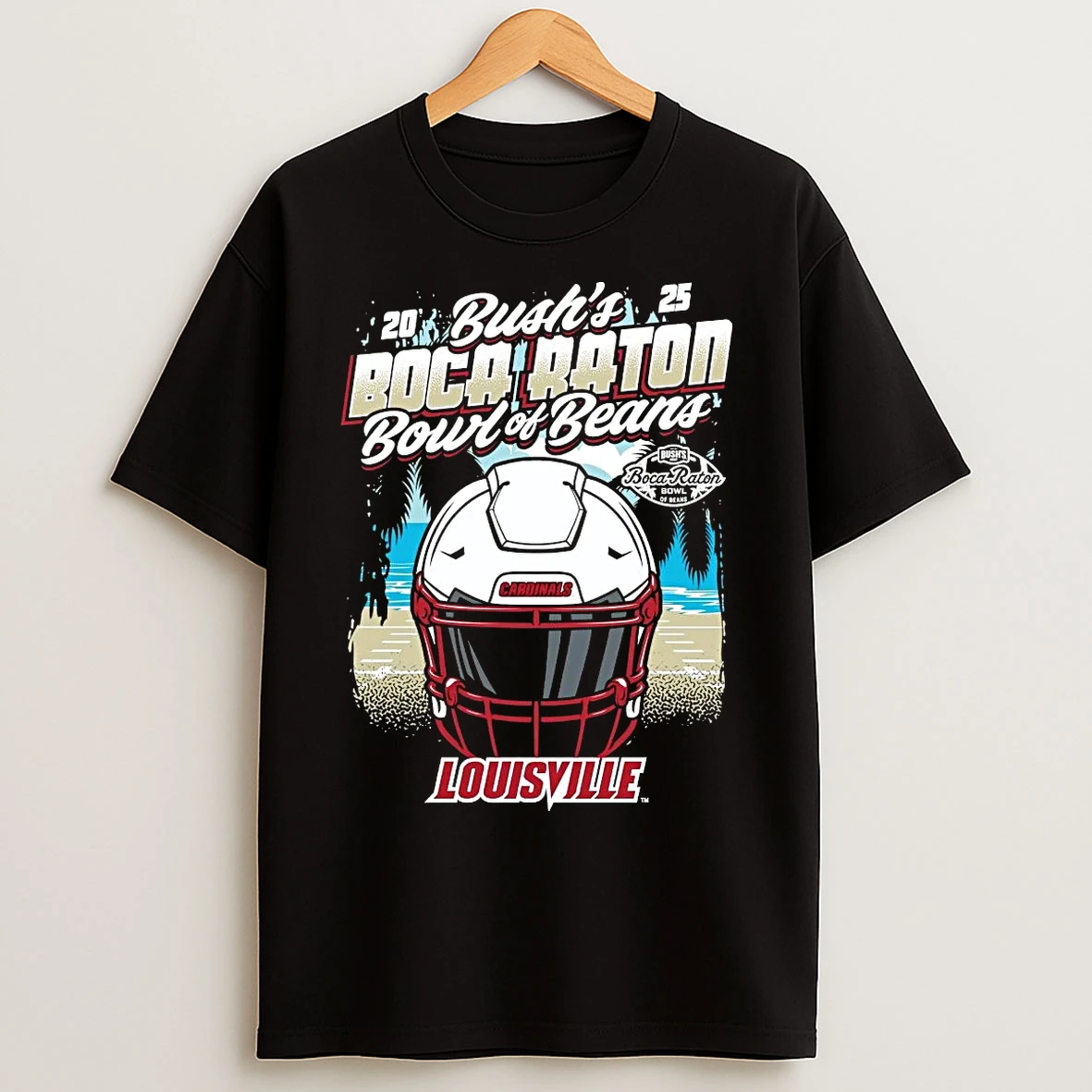 Classic Louisville Cardinals 2025 Boca Raton Bowl Helmet T Shirts