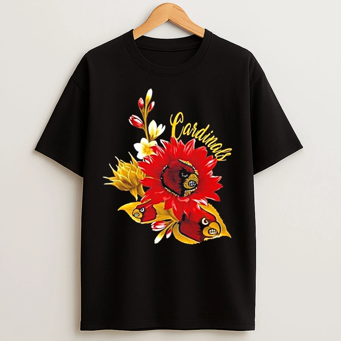 Classic Louisville Cardinals Football X Sunflower Floral T Shirts