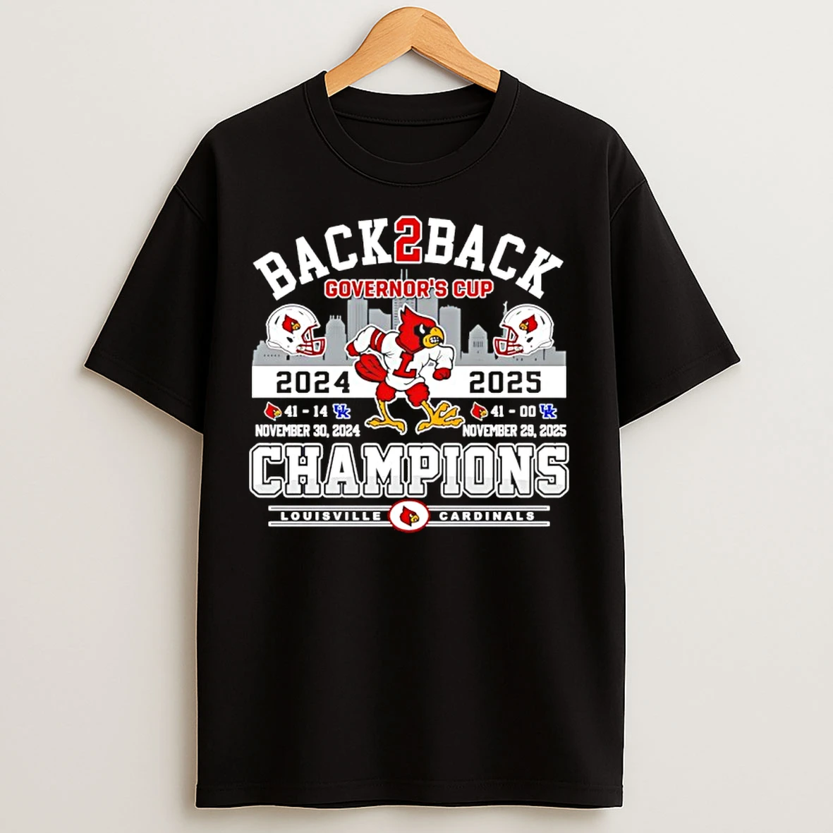 Classic Louisville Cardinals Back To Back Governors Cup Champions 24 25 T Shirts