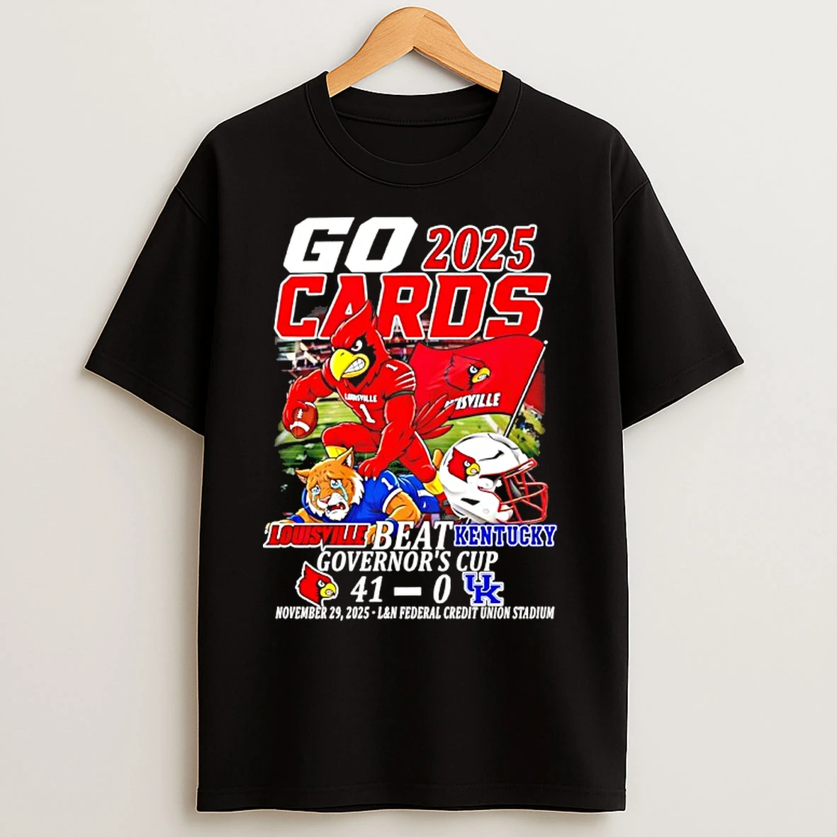 Classic Louisville Beat Kentucky Governors Cup Go Cards 2025 41 0 Score T Shirts