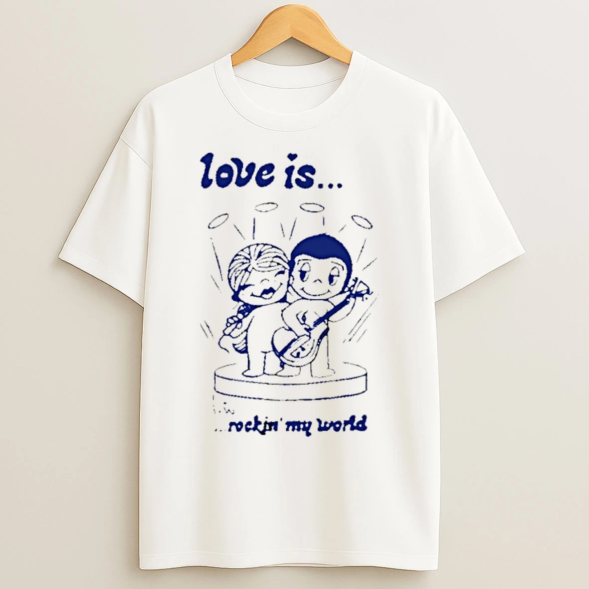 Classic Love Is Rockin My World T Shirts