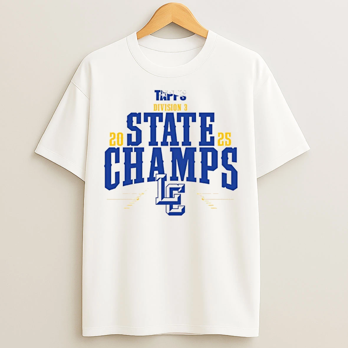 Classic Lubbock Christian School 2025 Tapps Football D3 State Champions T Shirts