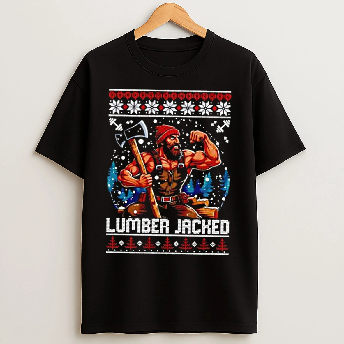 Classic Lumber Jacked Gym Ugly Christmas Stylish T Shirts