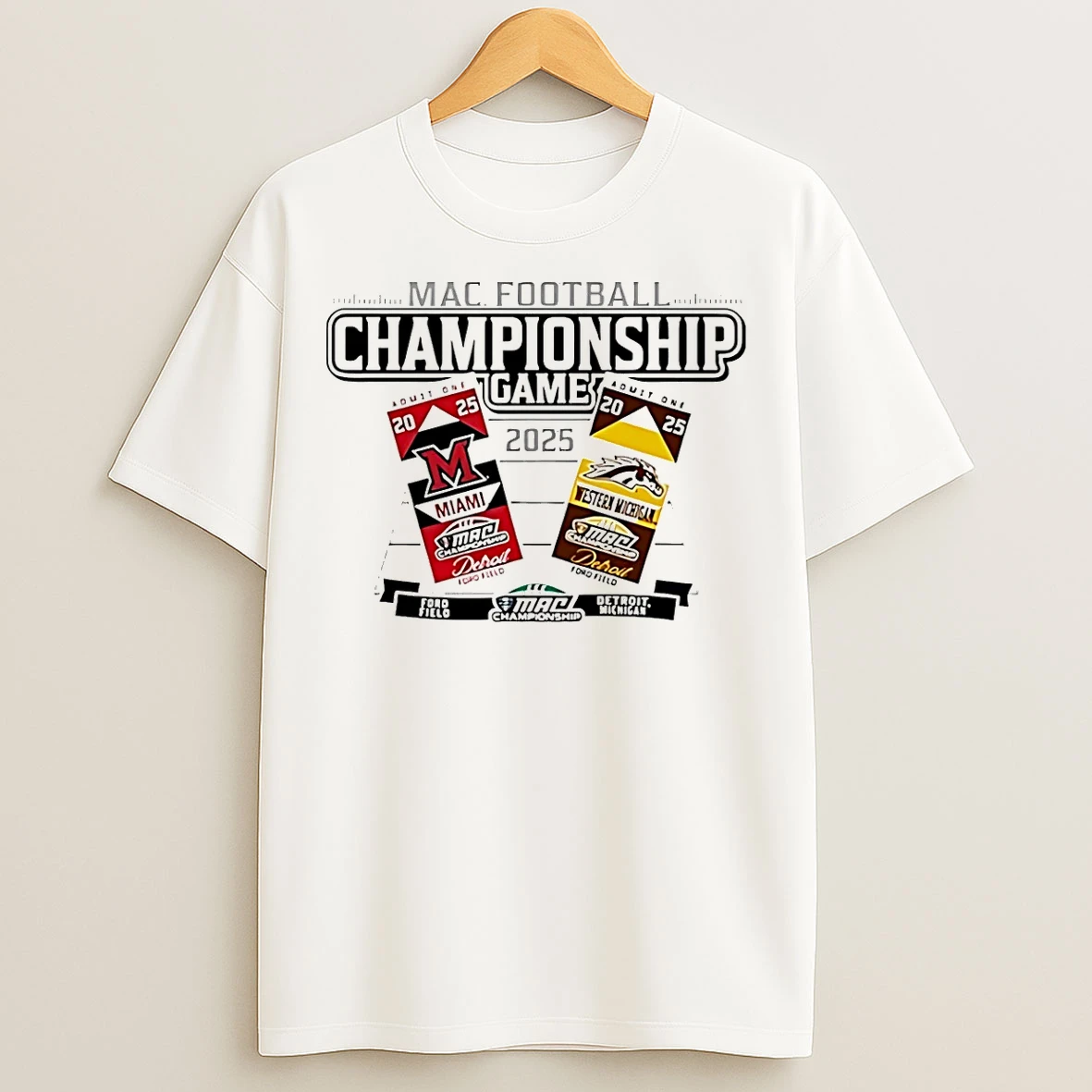 Classic Mac Football Championship 2025 Miami Redhawks Vs Western Michigan T Shirts
