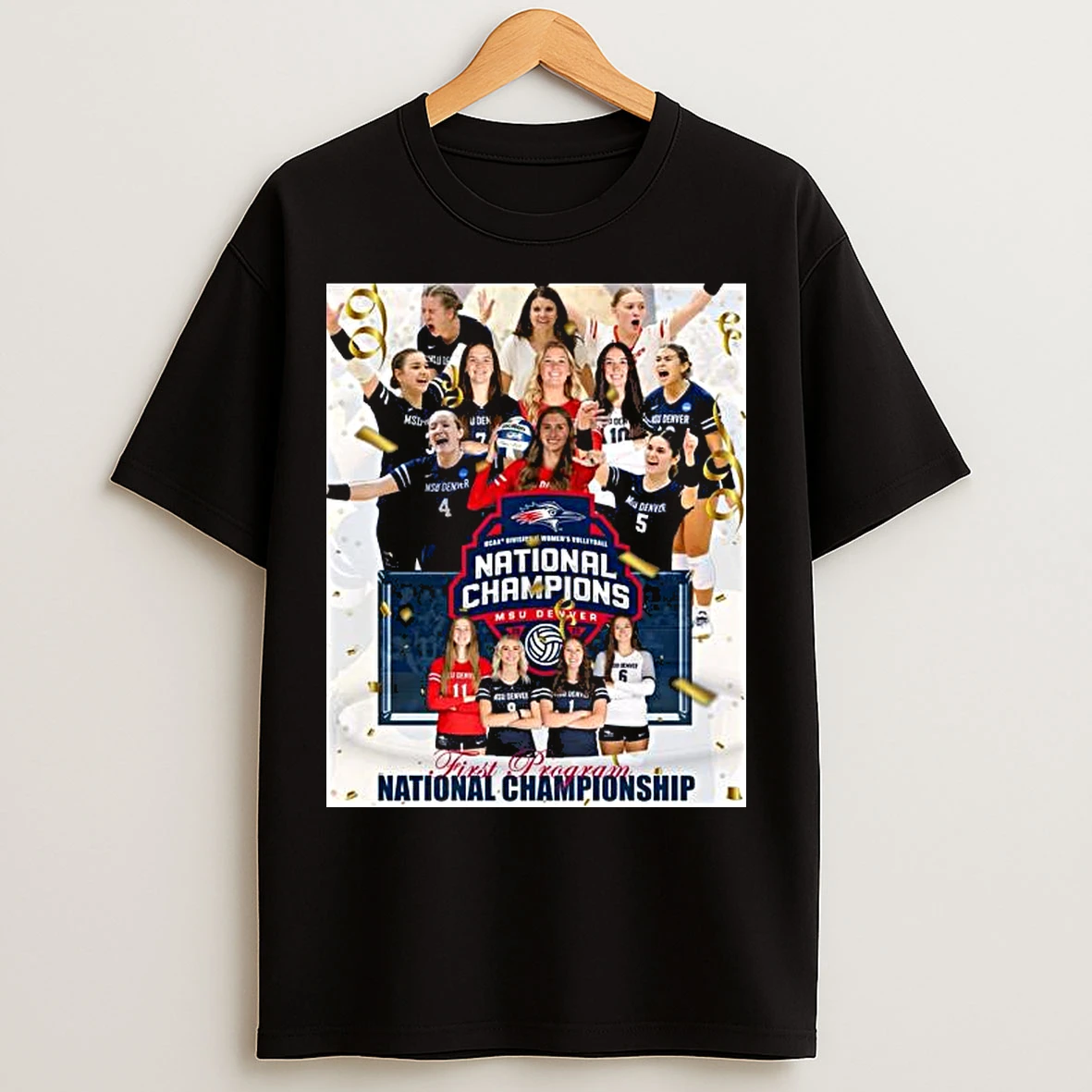 Classic Msu Denver Womens Volleyball 2025 Ncaa Dii National Champions T Shirts