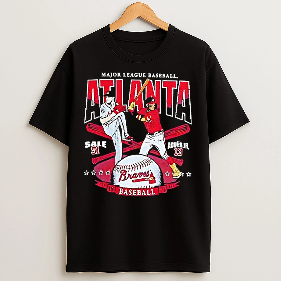 Classic Major League Baseball Atlanta Braves Baseball Sale 51 And Acuna Jr 13 T Shirts