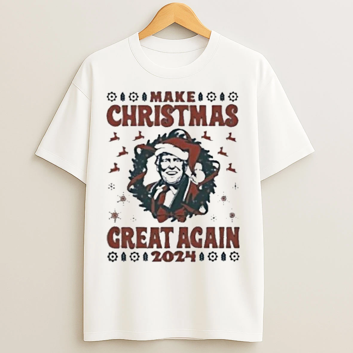 Classic Make Christmas Great Again 2024 Ugly T Shirts