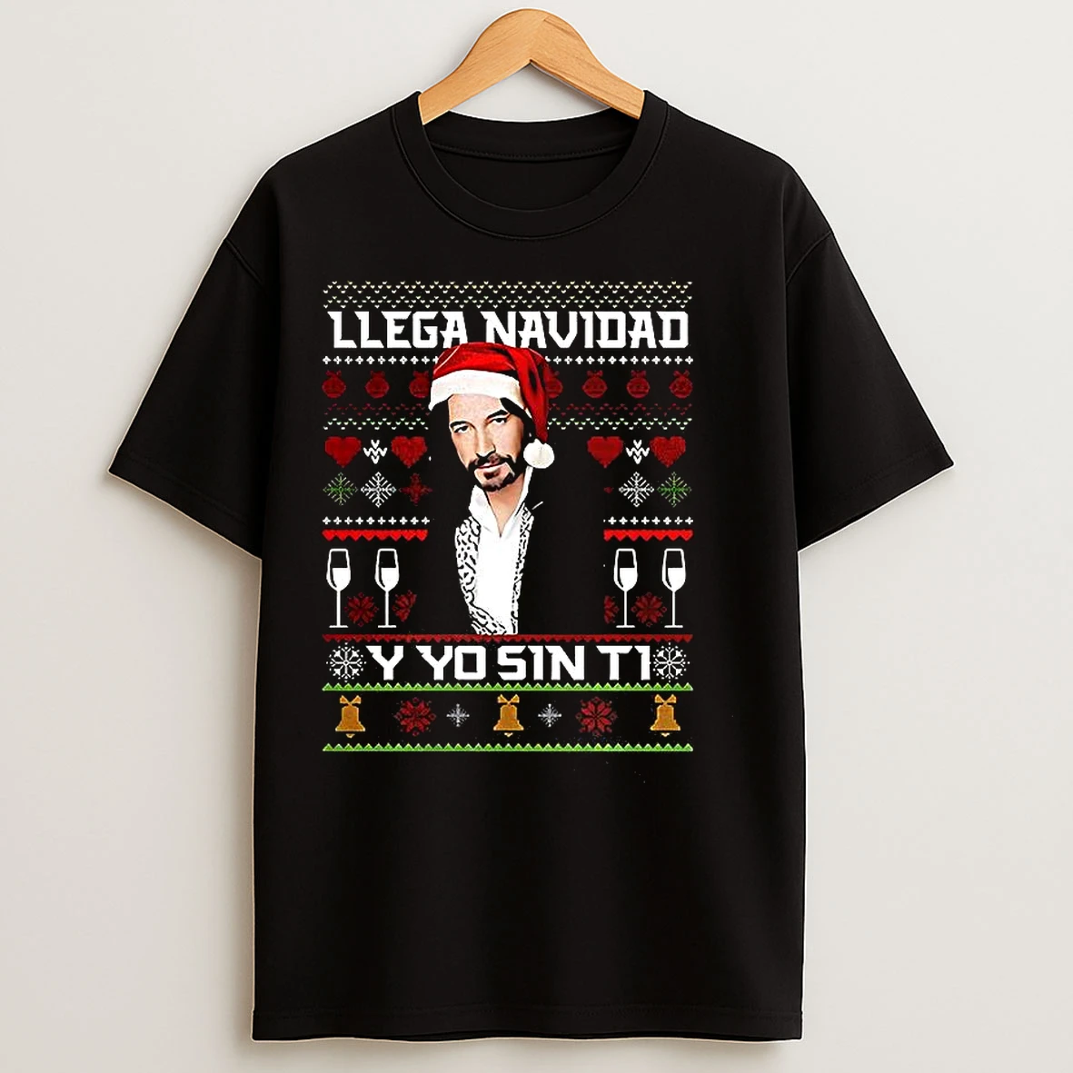 Classic Marco Antonio Llega Navidad Y Yo Sin Ti Ugly Christmas T Shirts