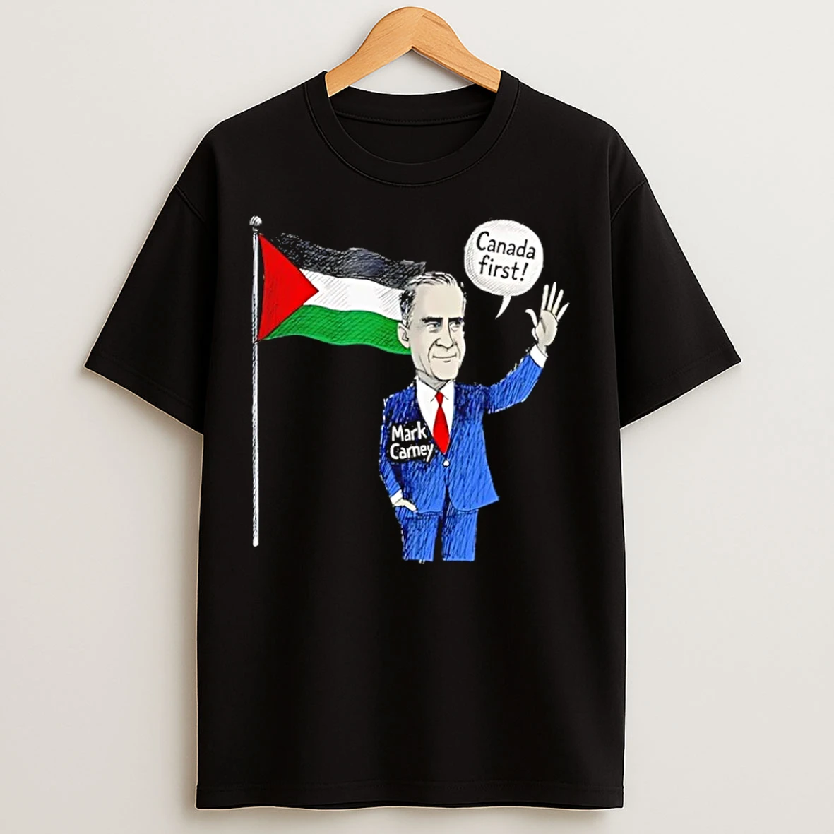 Classic Mark Carney Canada First Palestine Flag T Shirts