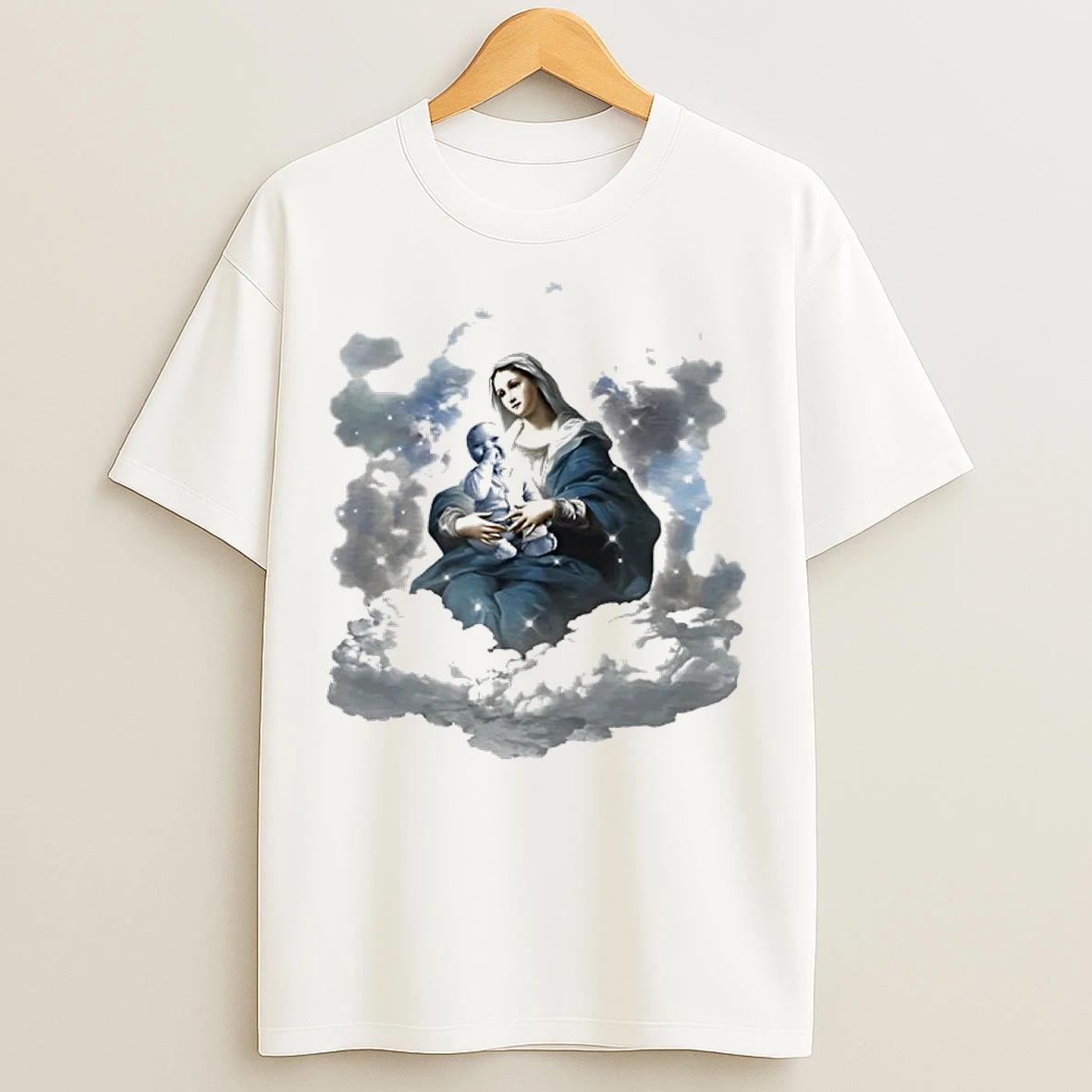 Classic Mary Ai Baby Jesus T Shirts